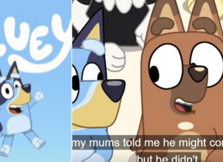 Dos mamás lesbianas por primera vez en los dibujos animados Bluey