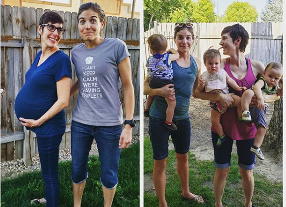 madres lesbianas trillizos Madres lesbianas de trillizos