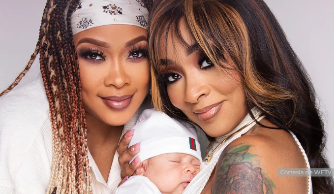 Da Brat y Judy Dupart con su bebé