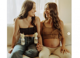 Una se embaraza y la otra amamanta. La historia de Allie y Sam